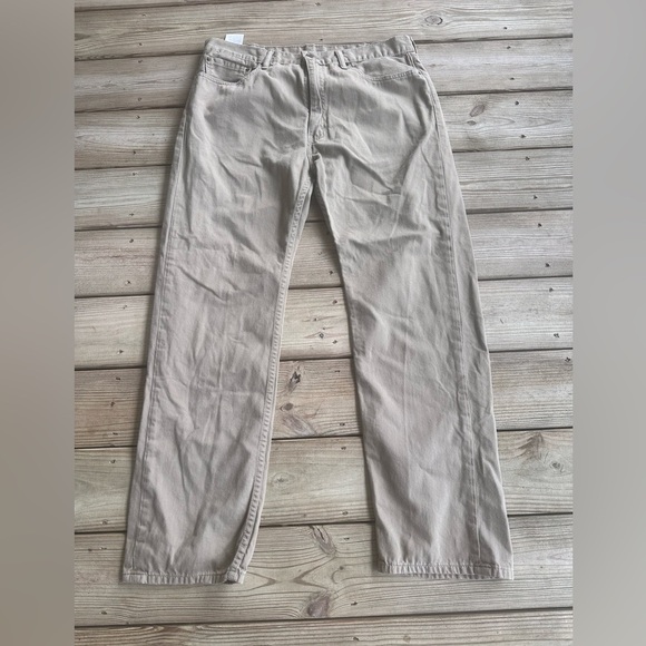 Levi's 505  kaki jeans size 38 x 32 - Picture 1 of 7